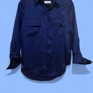 Madewell Navy Button Down Shirt